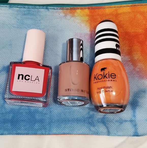 different kinds Other - 5/$25 Set of nail polishes w/zipper pouch